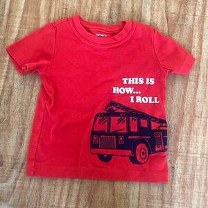 Boy short sleeve top color red size 24m